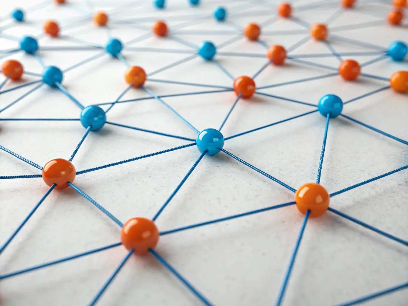 A professional image of a network of interconnected nodes, symbolizing referrals, with a focus on financial growth and opportunity.